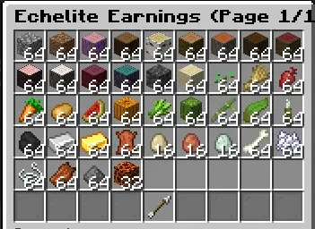 Echelite Trader and shop items example