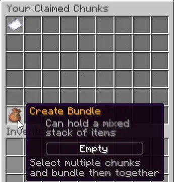 Claim bundle menu example