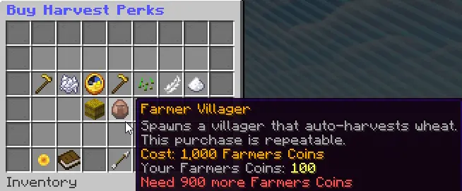 Additional Farmers Coins example
